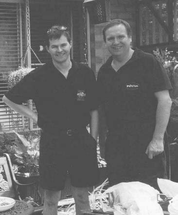 Glenn Briggs (left) and Andy Wattam who have both contributed much to ANGFA over the years.