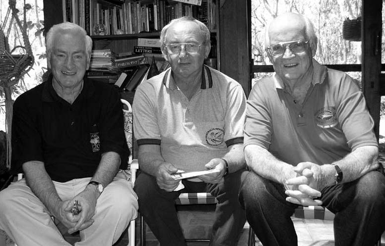 The original Fishes of Sahul publishing team (left to right): Neil Armstrong, Ken Smales and Ron Bowman. All were awarded Life Membership to ANGFA for their efforts over many years.