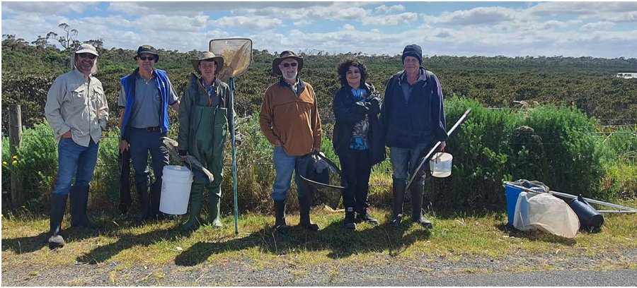 Greg Martin with fellow ANGFA Victoria members on a field trip to Blind Bight