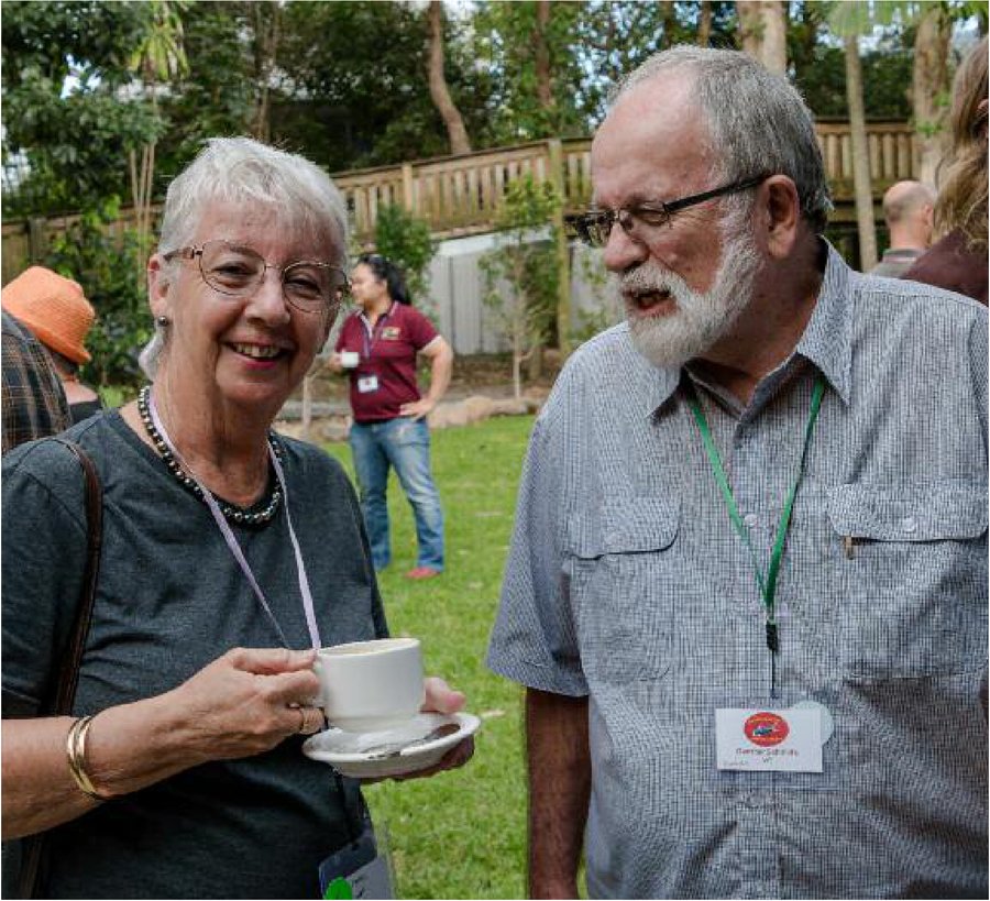 Helen Larson with Gunther Schmida at the 2017 ANGFA Convention