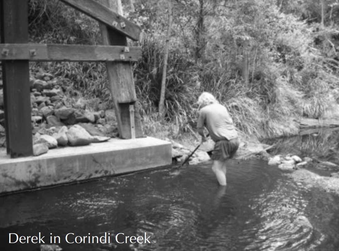 Derek Girkin dip-netting at Corindi Creek, NSW