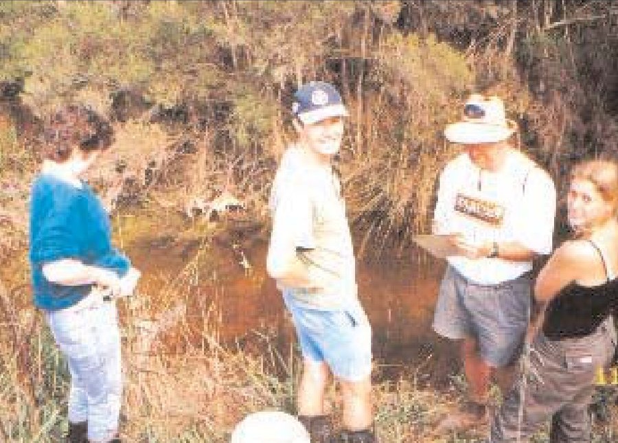 Jenny and Glenn Briggs on the Langwarrin Creek survey trip