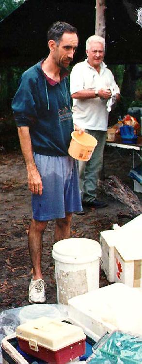 Two ANGFA members on a native fish collecting trip