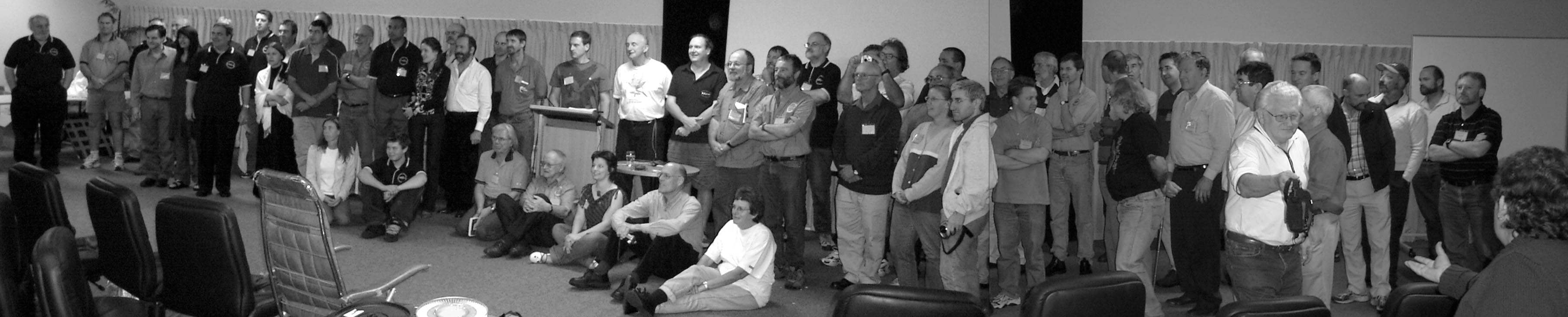 Group photo of 2005 convention attendees