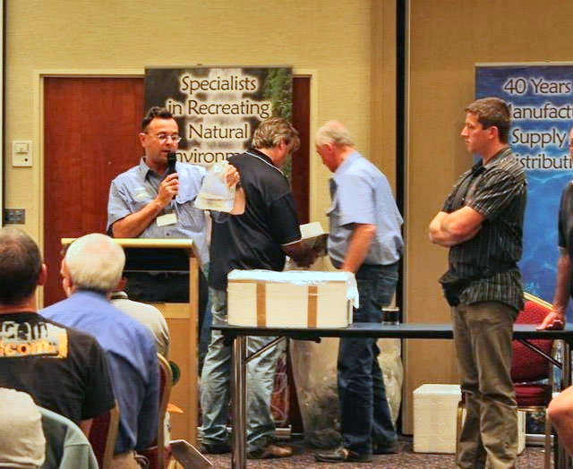 The convention auction in progress