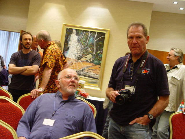 David Cooper and Gilbert Maebe with other delegates