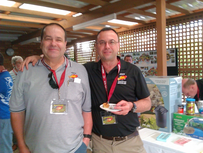 Two brothers O'Reilly posing together at the convention