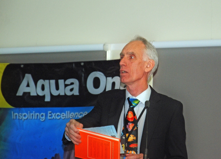 Steve Baines presenting as MC at the 2013 Melbourne convention