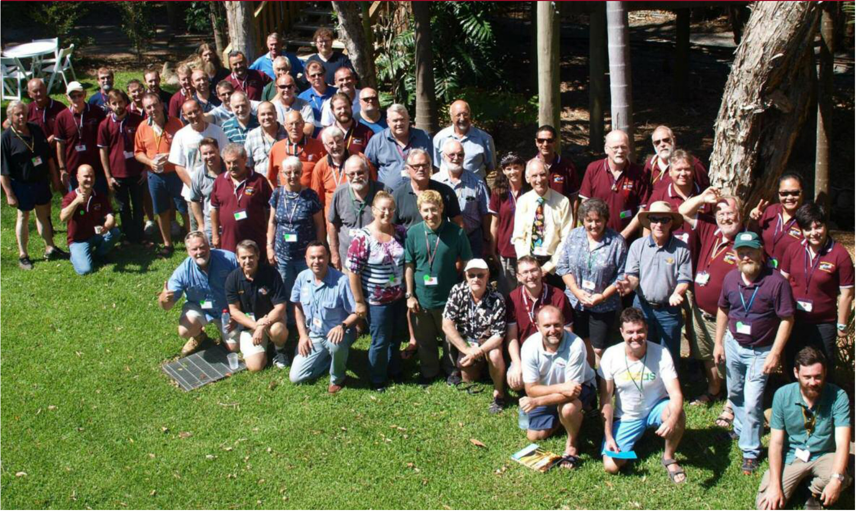 Group photo of ANGFA 2017 National Convention delegates at Currumbin Wildlife Sanctuary