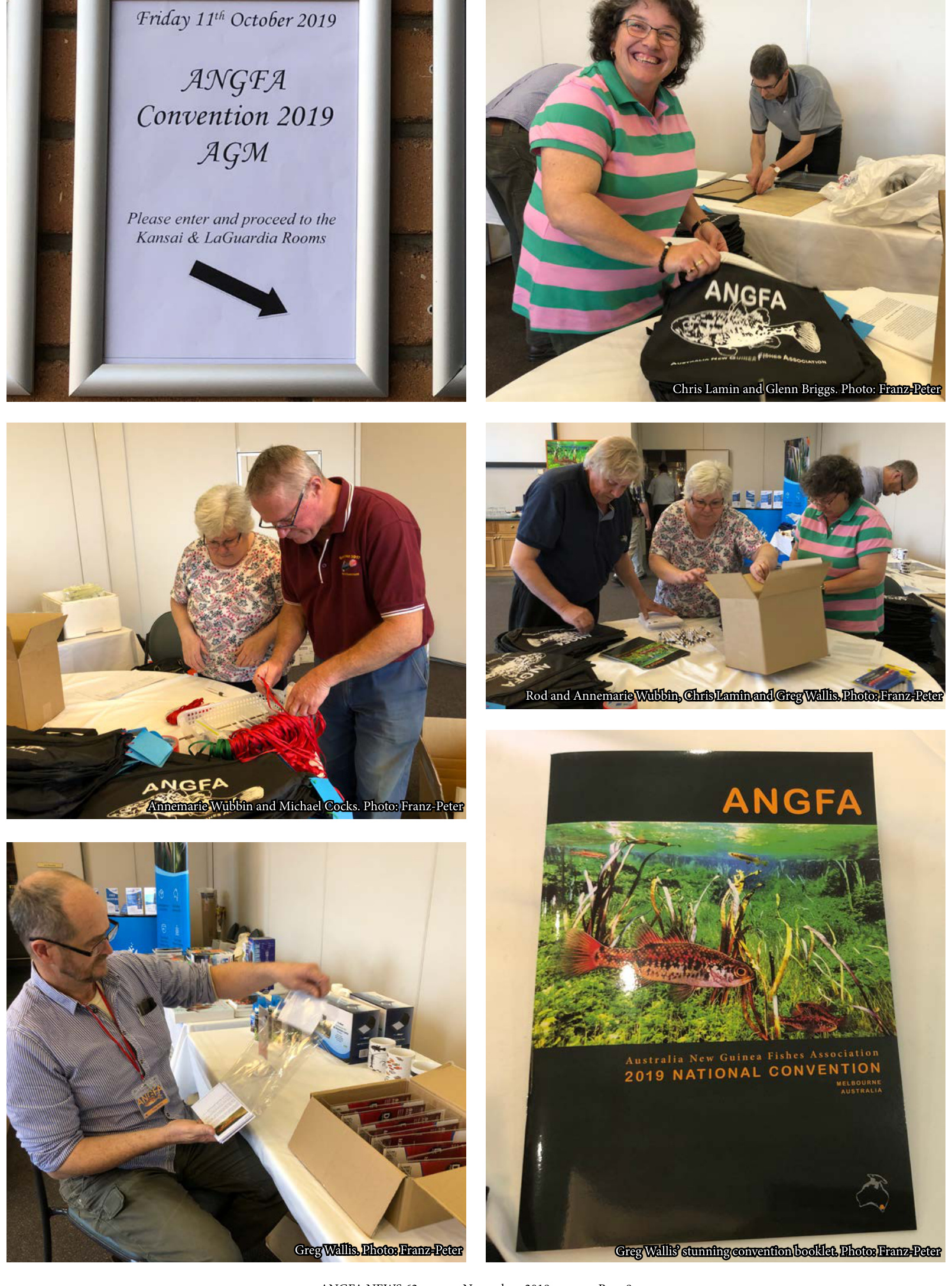 Chris Lamin, Glenn Briggs, Rod and Annemarie Wubbin, Greg Wallis and the convention booklet