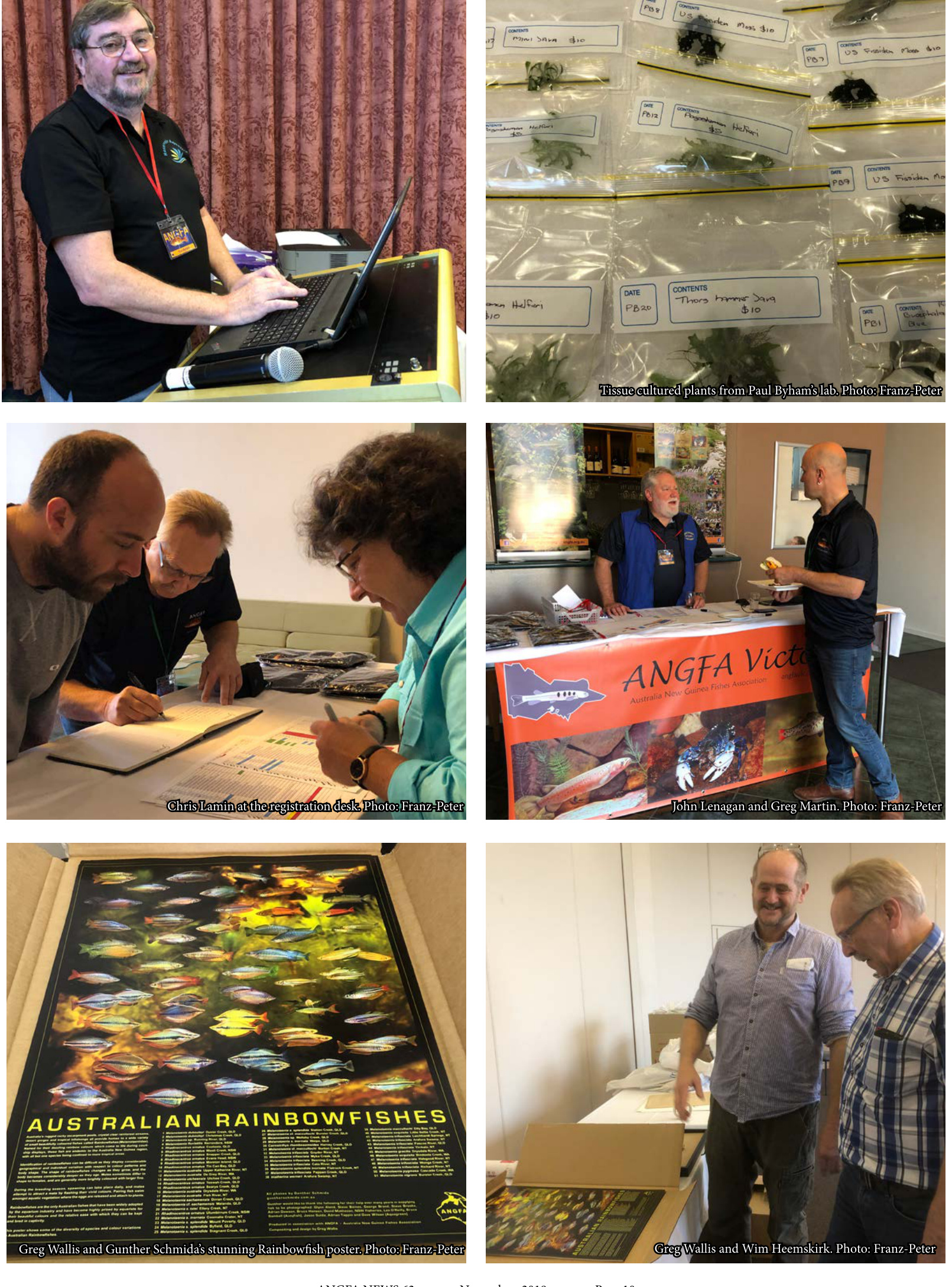 Paul Byham, John Lenagan, Greg Martin, Greg Wallis, Wim Heemskirk, Chris Lamin and tissue cultured plants