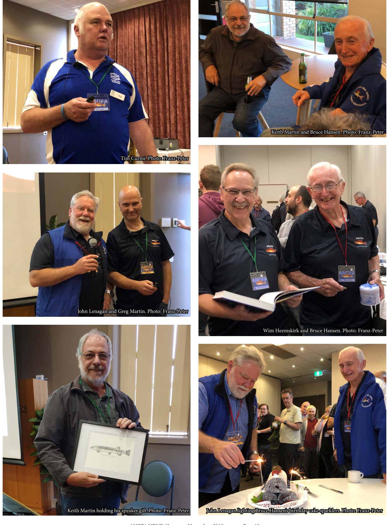 Tim Curmi, Keith Martin, Bruce Hansen and the birthday cake sparklers