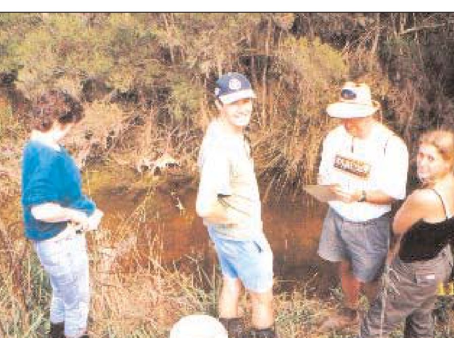 Jenny and Glenn Briggs on the Langwarrin Creek survey trip