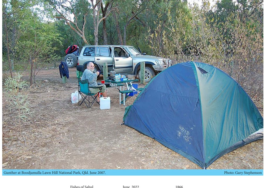 Gunther Schmida at camp, Boodjamulla Lawn Hill National Park, Queensland, June 2007
